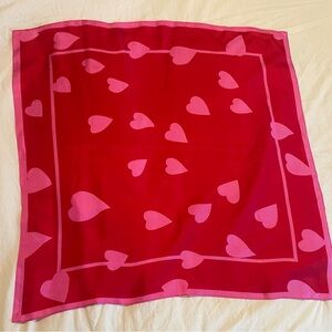 Pink Heart Pattern Scarf